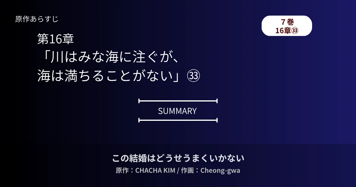 この結婚はどうせうまくいかない 原作7巻第16章-㉝あらすじ｜民乱は、暴君であったことの証明になる